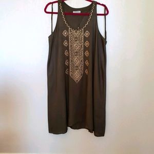 Sun Dress, Bohemian Olive Green L/XL